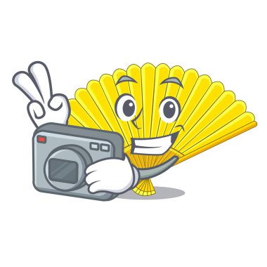 Fotoğrafçı katlama şekli ahşap maskot fan