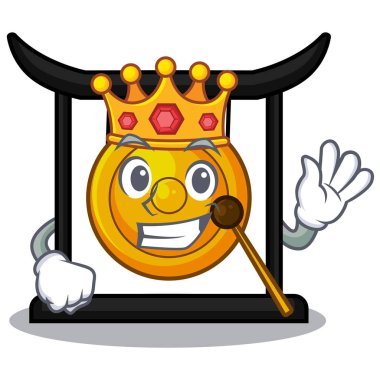 Kral minuatur altın gong karikatür şeklinde