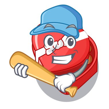 Beyzbol çikolata kutusu kalp karikatür tablosunun üst kısmındaki