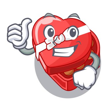 Yaşasın çikolata kalp şekli maskot kutu