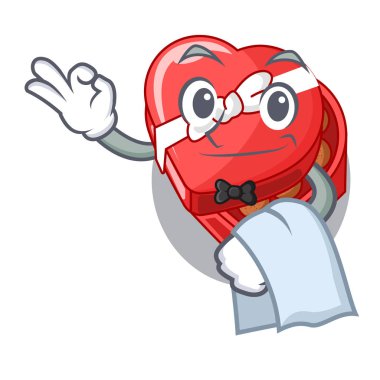 Garson chovolate kalp kutu karakterleri ile izole