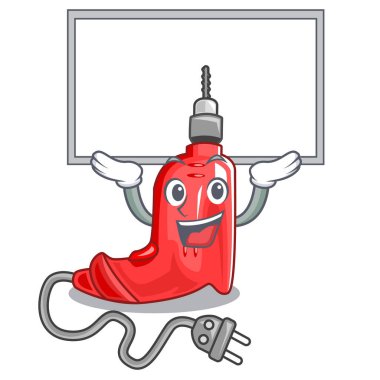 Karikatür şeklinde tahta elektrikli matkap