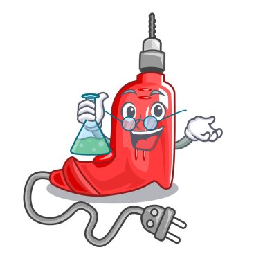 Profesör elektrikli matkap karakter ahşap masa