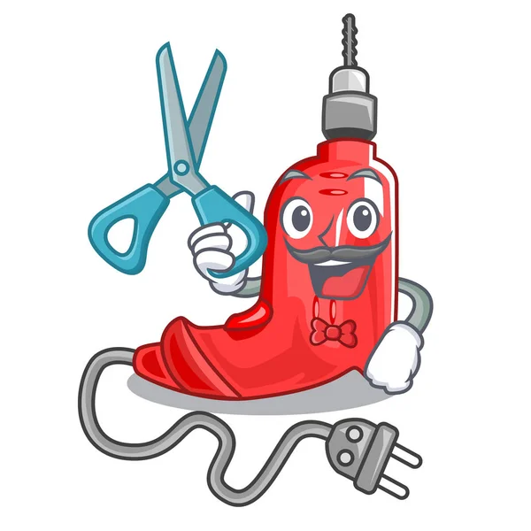 Kuaför elektrikli matkap karikatür şeklinde