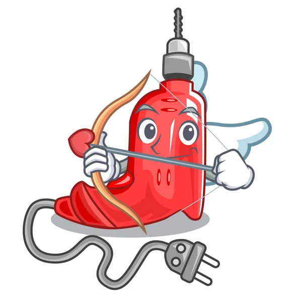 Aşk tanrısı elektrikli matkap karikatür şeklinde