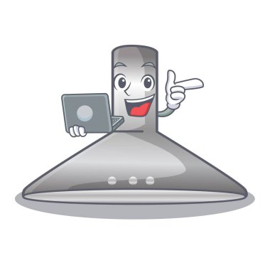 Laptop ile mutfak hood karakter mutfak Oda