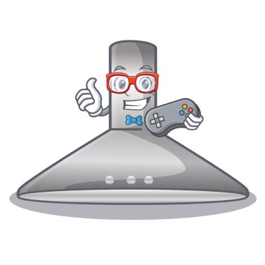 Çizgi film ile izole oyun mutfak hood