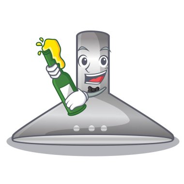 Bira mutfak hood karikatür ile yemek pişirmek için