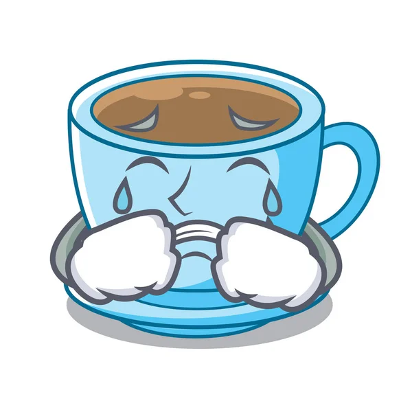 哭泣的奶茶在字符形状 — 图库矢量图片