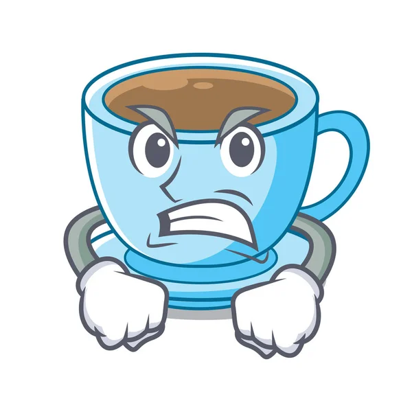 愤怒的奶茶在字符形状 — 图库矢量图片
