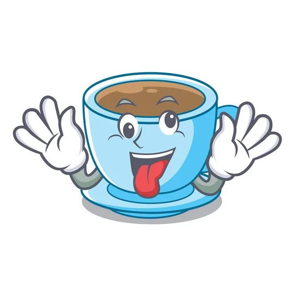 Chá de leite louco isolado com a mascote —  Vetores de Stock