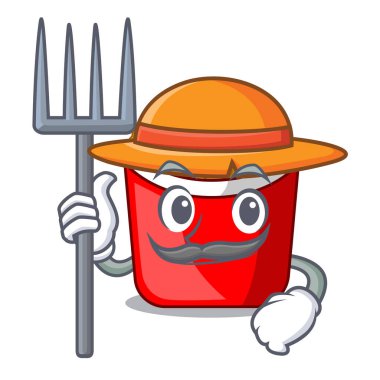 Çiftçi tavuk nuggets karakteri ile izole