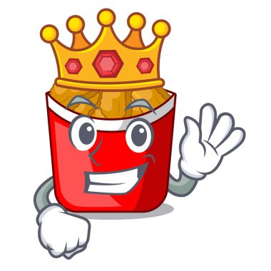 Kral tavuk nuggets bir maskot kase