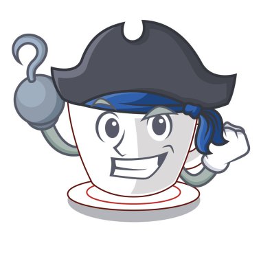 Ahşap çizgi film tablosunun yukarısındaki korsan nane çayı