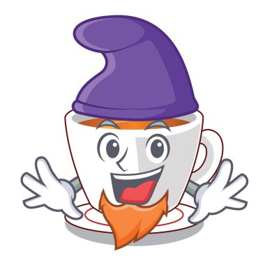 Ahşap çizgi film tablosunun yukarısındaki Elf nane çayı