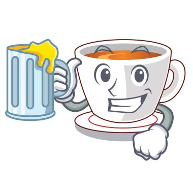 Karakteri ile izole meyve suyu fincan nane çayı ile