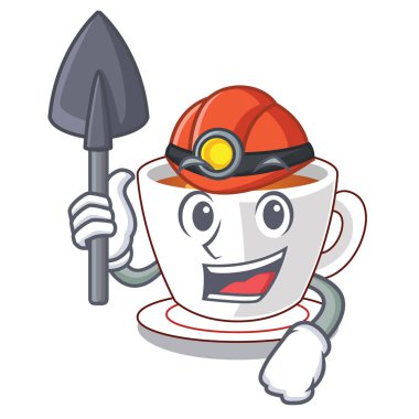 Karakteri ile izole madenci fincan nane çayı