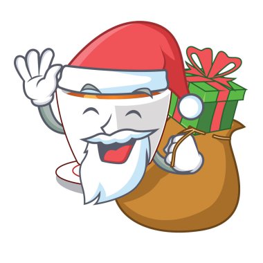 Noel Baba hediye nane çayı bir karikatür Kupası ile