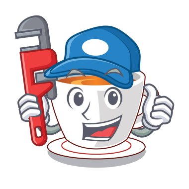 Tesisatçı nane çayı bir karikatür Kupası