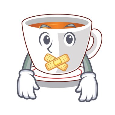 Sessiz nane çayı bir karikatür Kupası