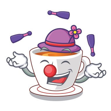 Bir çizgi film fincan nane çayı hokkabazlık