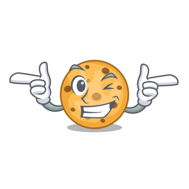 Wink yulaf kurabiye maskot plaka üzerinde