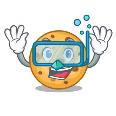 Dalış yulaf kurabiye maskot plaka üzerinde