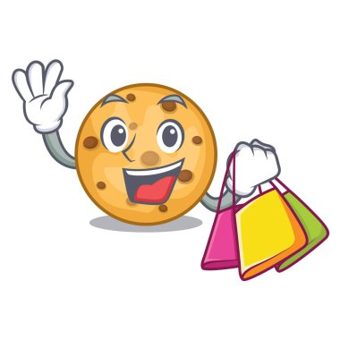 Yulaf kurabiye maskot plaka üzerinde alışveriş