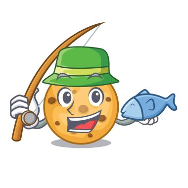 Yulaf kurabiye karikatür kavanozda Balık tutma