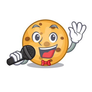 Yulaf kurabiye bir karikatür kavanoza şarkı