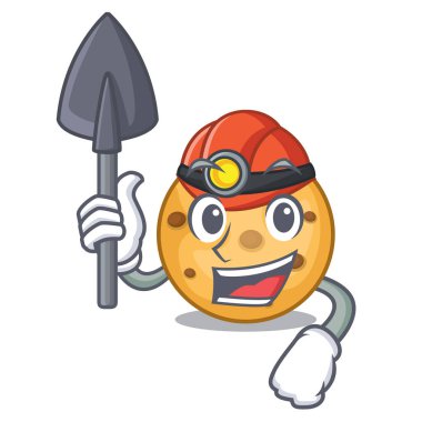 Madenci yulaf kurabiye karikatür kavanozda