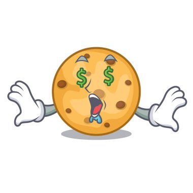 Para göz yulaf çerez ile karikatür izole