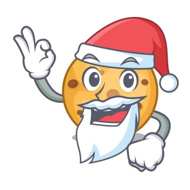 Santa yulaf çerez ile karikatür izole