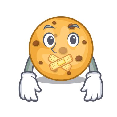 Sessiz yulaf çerez ile karikatür izole