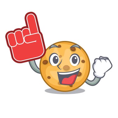 Çizgi film ile izole köpük parmak yulaf çerez