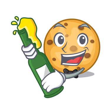 Bira yulaf çerez ile karikatür ile izole