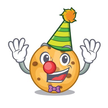 Palyaço yulaf çerez ile karikatür izole