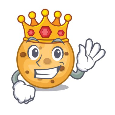 Çizgi film ile izole kral yulaf çerez