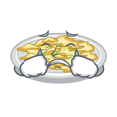 Çırpılmış yumurta maskot kabın içinde ağlıyor