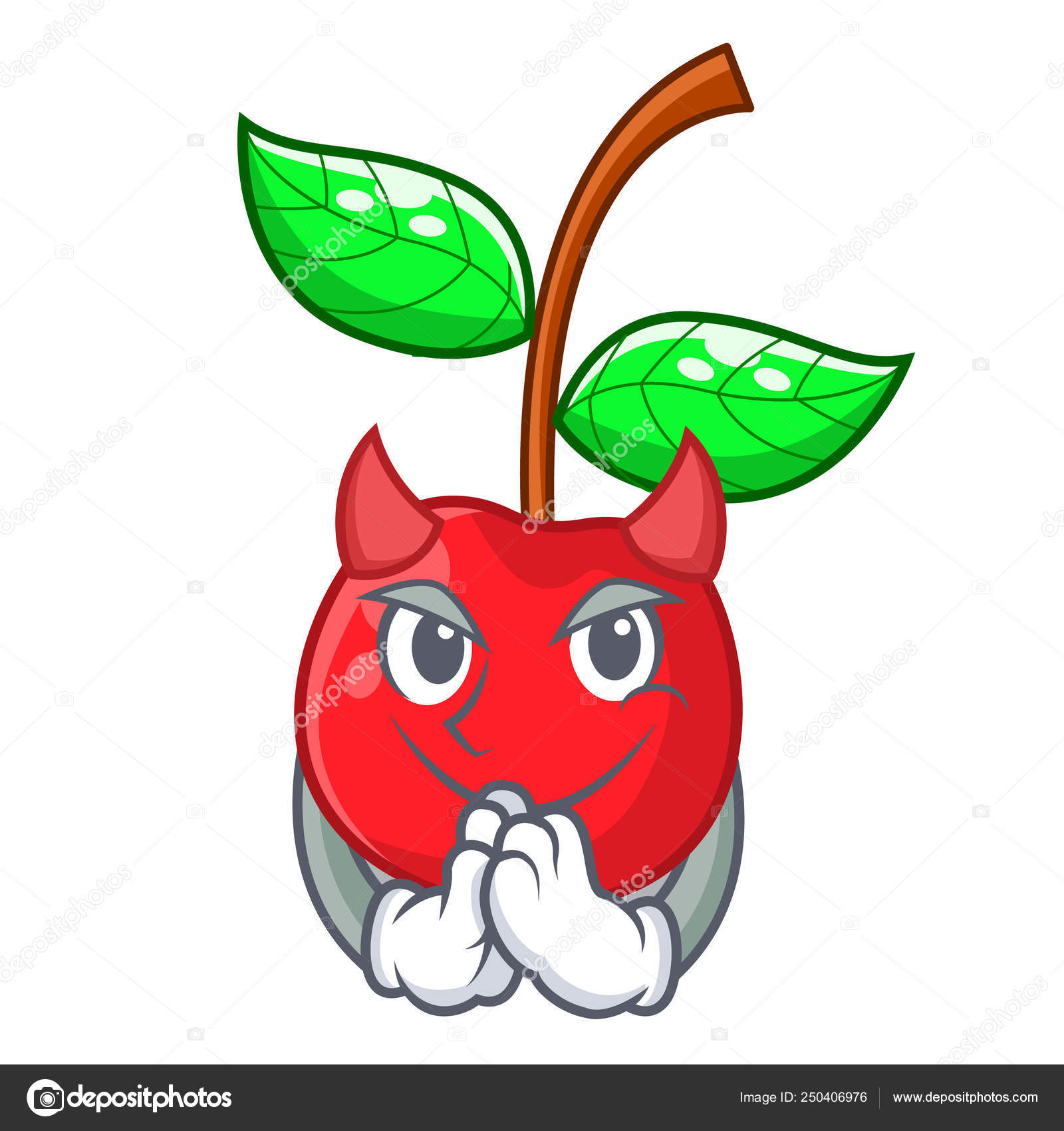 Devil cherry fruit in a cartoon bowl Stock Vector Image by ©kongvector  #250406976