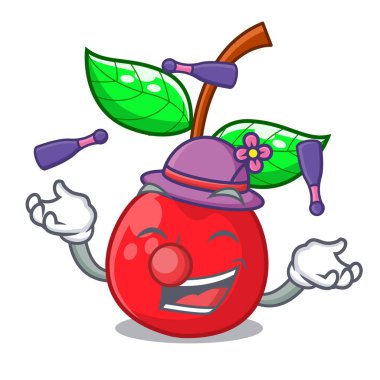 Kiraz meyve hokkabazlık izole karikatür ile