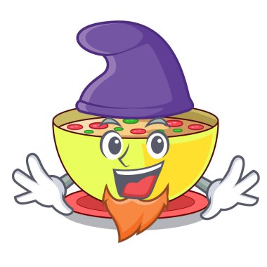 Elf Mısır çorbası bir karikatür kase