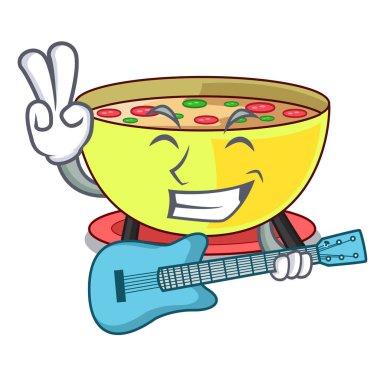 Maskot şekli ile gitar Mısır çorbası