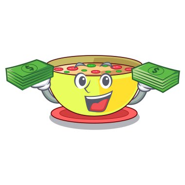 Para çantası Mısır çorbası ile maskot şekli