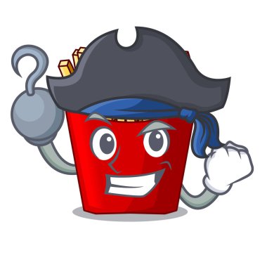 Korsan patates kızartması yukarıdaki tablo ahşap çizgi film