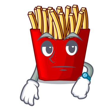 Patates kızartması maskot kurul yukarıda bekliyor