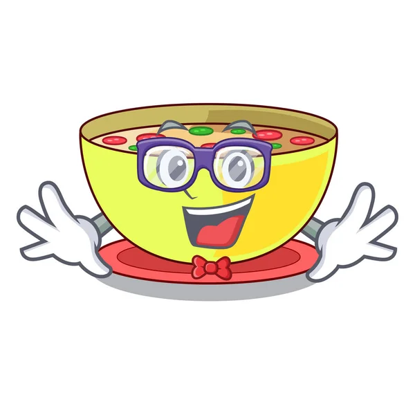 Geek corn chowder isolated with the character — Stock Illustration Geek corn chowder isolated with the character Stock Illustration