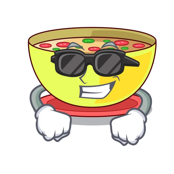 Super cool corn chowder isolated with the character — Stock Illustration Super cool corn chowder isolated with the character Stock Illustration