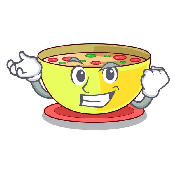 Successful corn chowder isolated with the character — Stock Illustration Successful corn chowder isolated with the character Royalty Free Stock Vectors