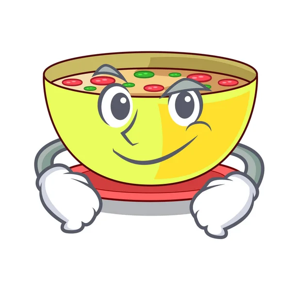Smirking corn chowder isolated with the character — Stock Illustration Smirking corn chowder isolated with the character Stock Illustration